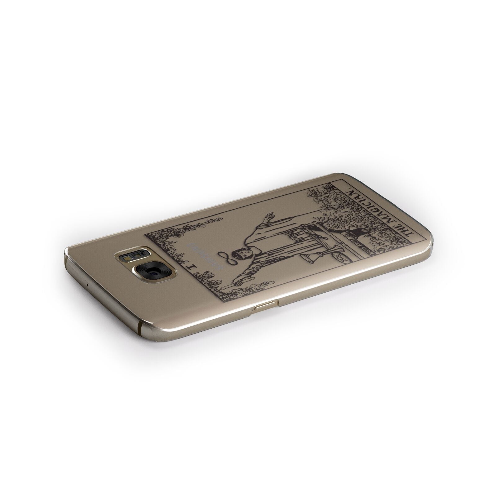 The Magician Monochrome Tarot Card Samsung Galaxy Case Side Close Up