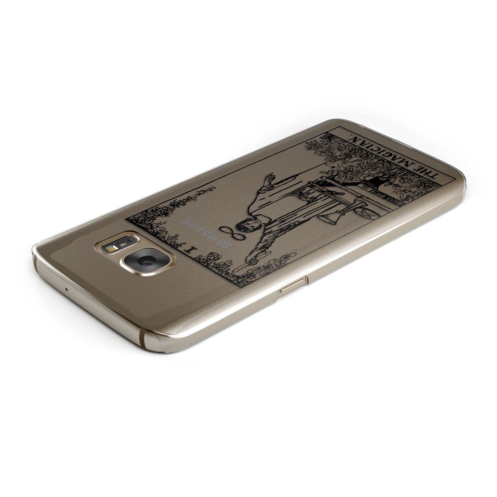 The Magician Monochrome Tarot Card Samsung Galaxy Case Top Cutout