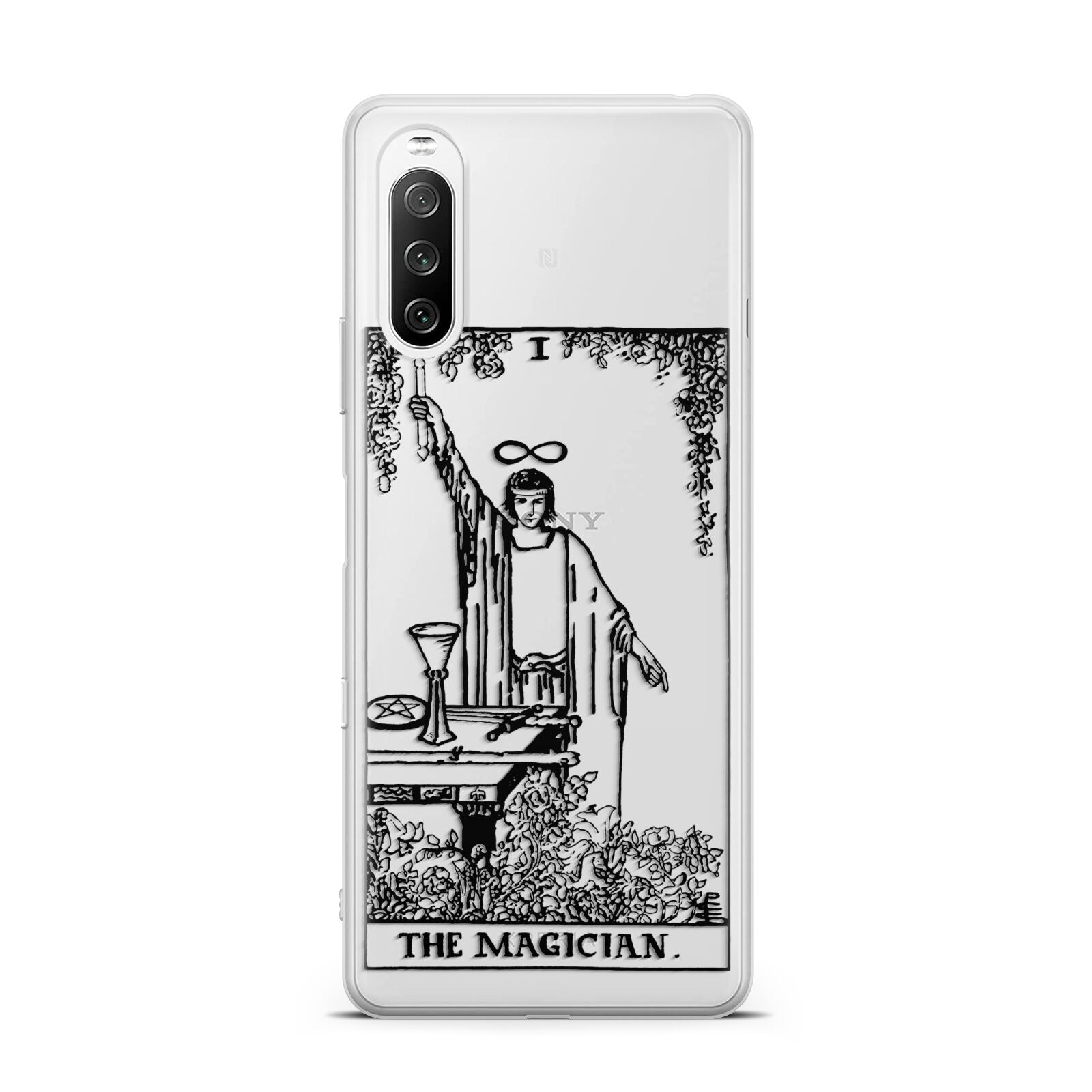 The Magician Monochrome Tarot Card Sony Xperia 10 III Case