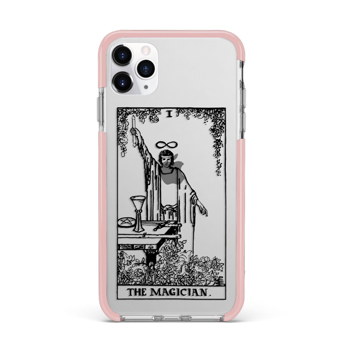 The Magician Monochrome Tarot Card iPhone 11 Pro Max Impact Pink Edge Case