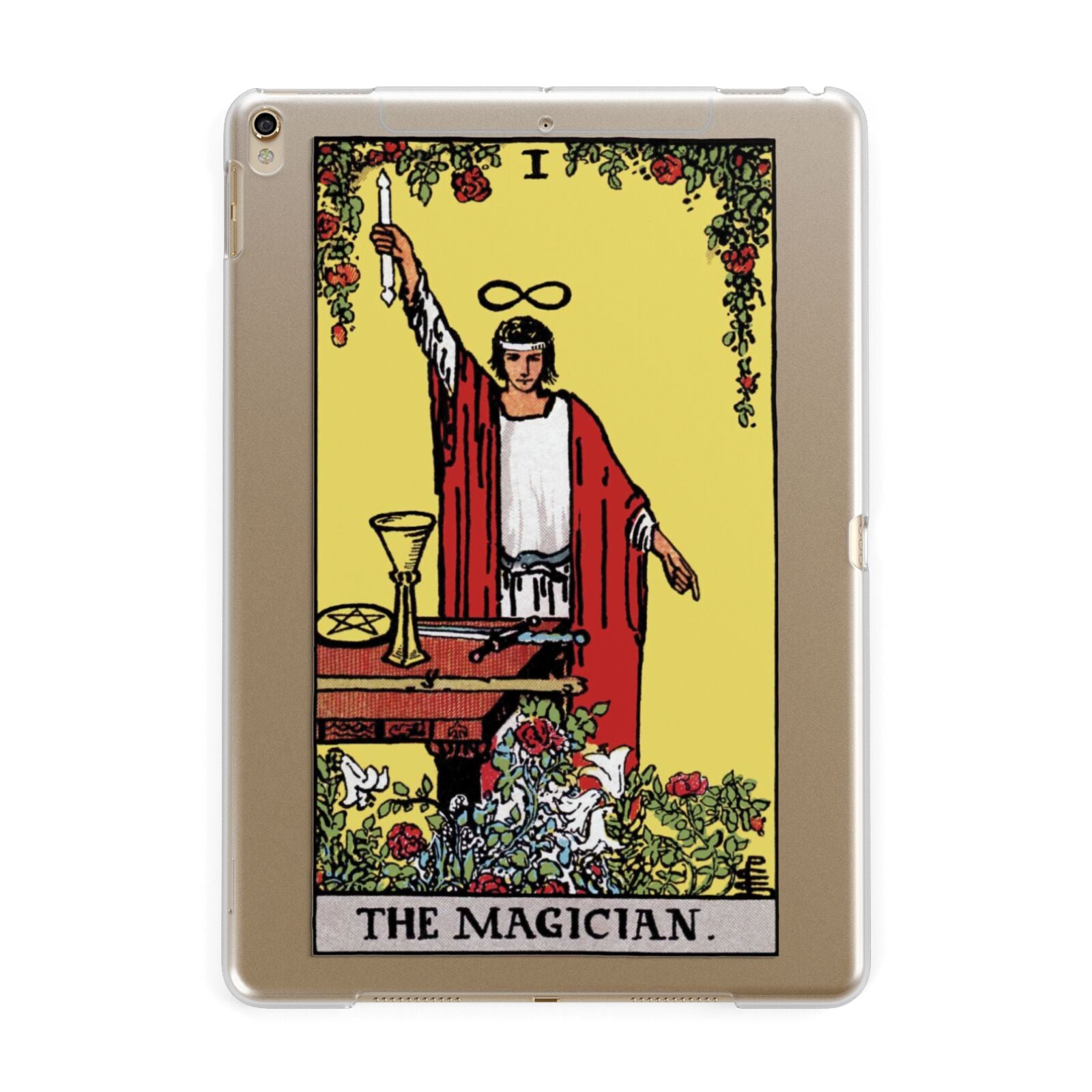 The Magician Tarot Card Apple iPad Gold Case