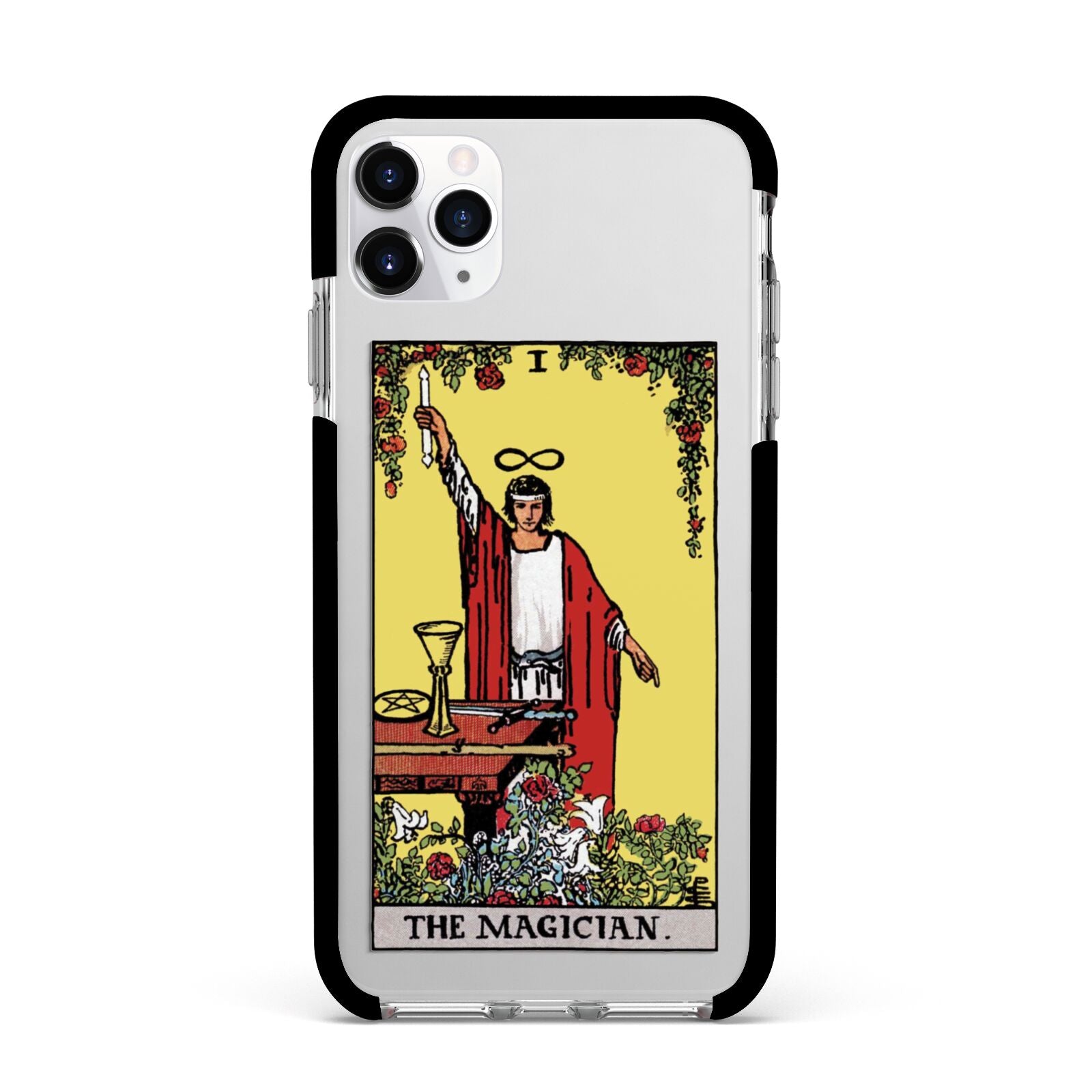 The Magician Tarot Card Apple iPhone 11 Pro Max in Silver with Black Impact Case