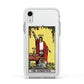 The Magician Tarot Card Apple iPhone XR Impact Case White Edge on Silver Phone