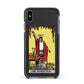 The Magician Tarot Card Apple iPhone Xs Max Impact Case Black Edge on Black Phone