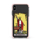 The Magician Tarot Card Apple iPhone Xs Max Impact Case Pink Edge on Black Phone