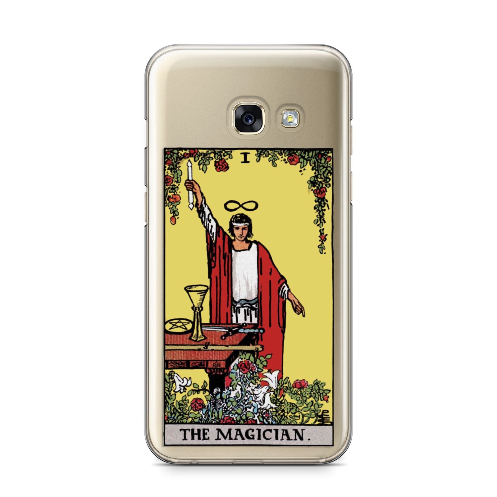The Magician Tarot Card Samsung Galaxy A3 2017 Case on gold phone