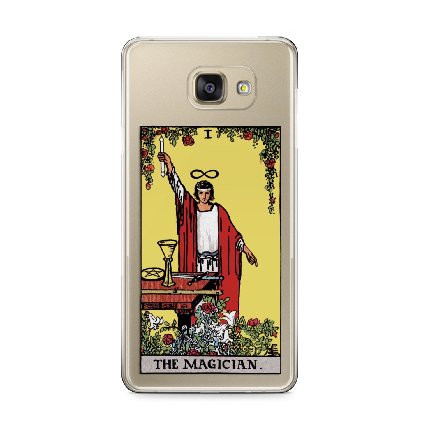 The Magician Tarot Card Samsung Galaxy A9 2016 Case on gold phone