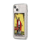 The Magician Tarot Card iPhone 14 Plus Glitter Tough Case Starlight Angled Image