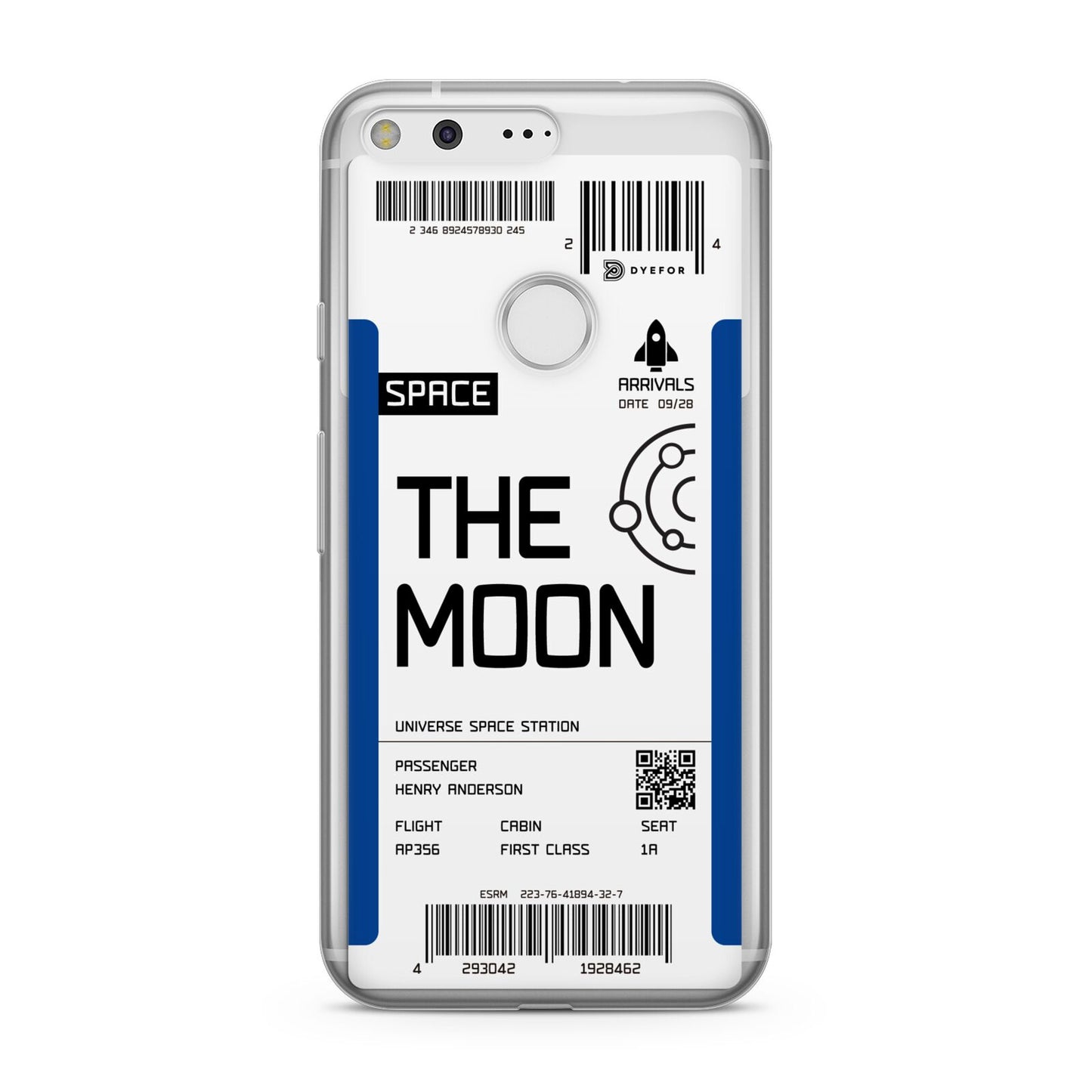 The Moon Boarding Pass Google Pixel Case