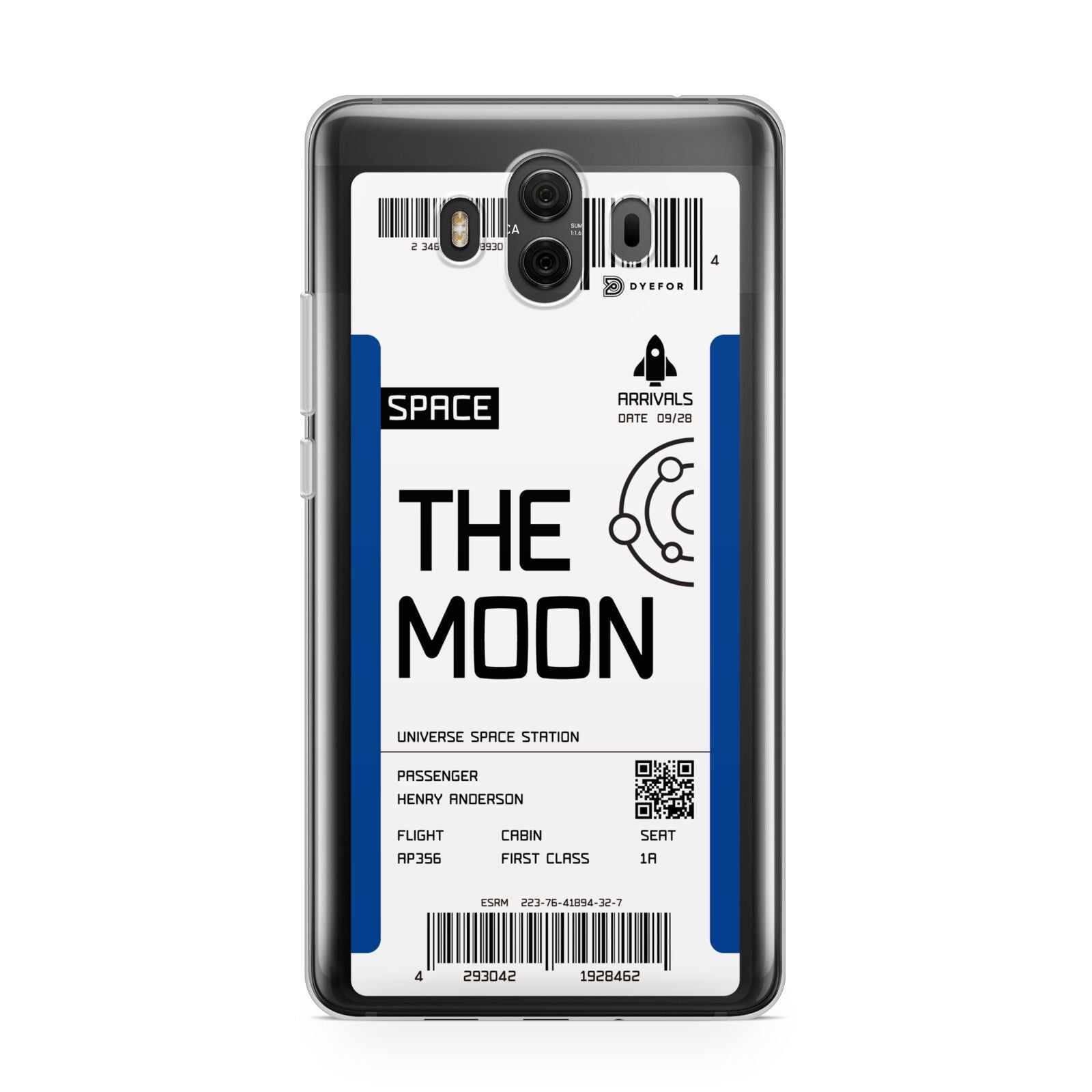 The Moon Boarding Pass Huawei Mate 10 Protective Phone Case