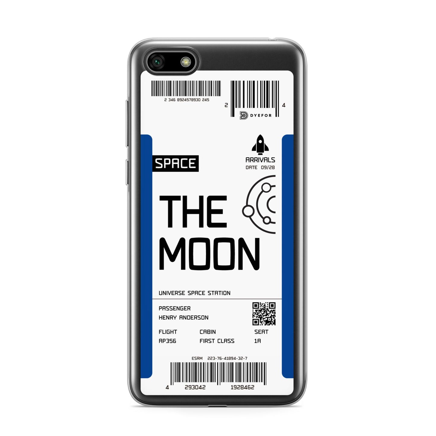 The Moon Boarding Pass Huawei Y5 Prime 2018 Phone Case