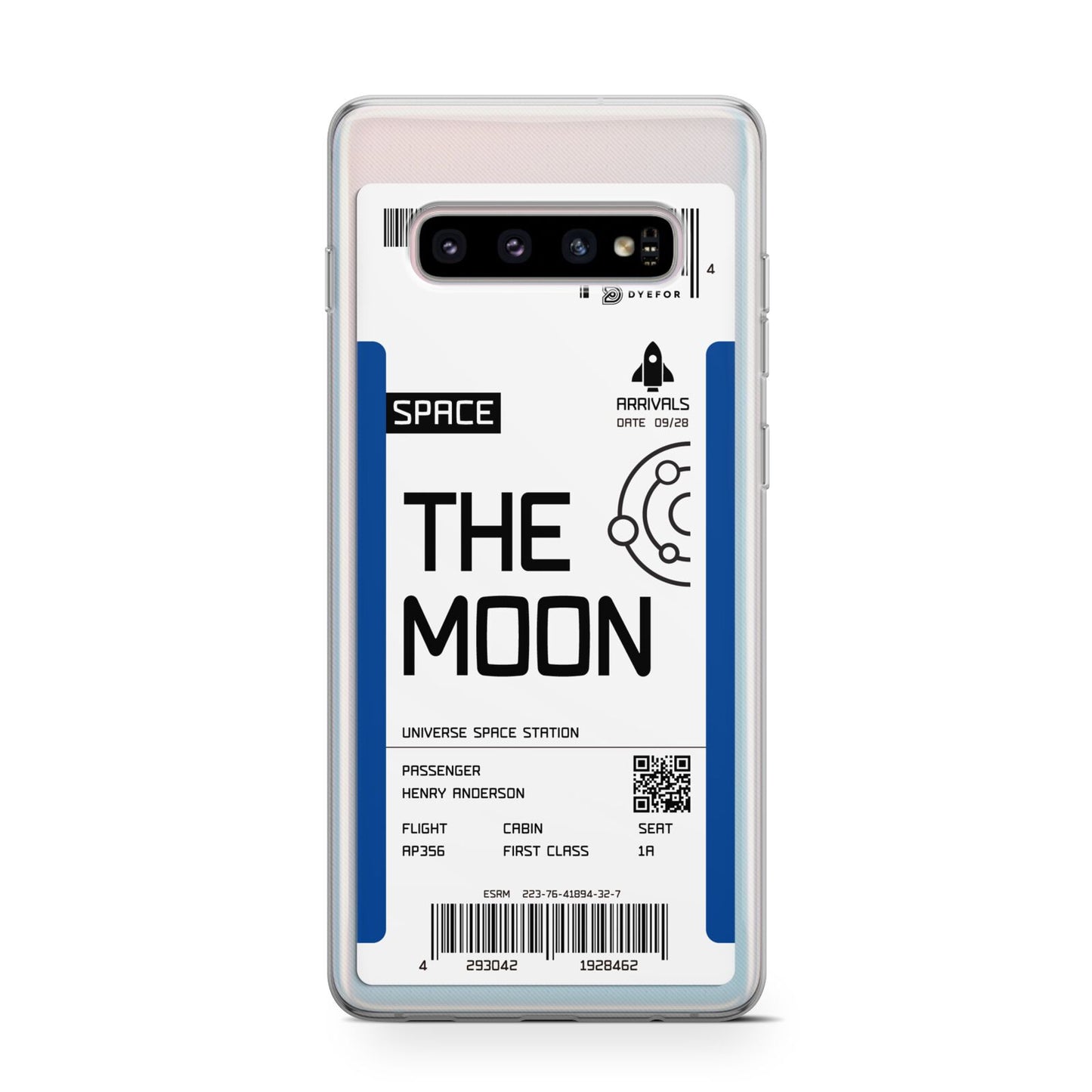 The Moon Boarding Pass Protective Samsung Galaxy Case