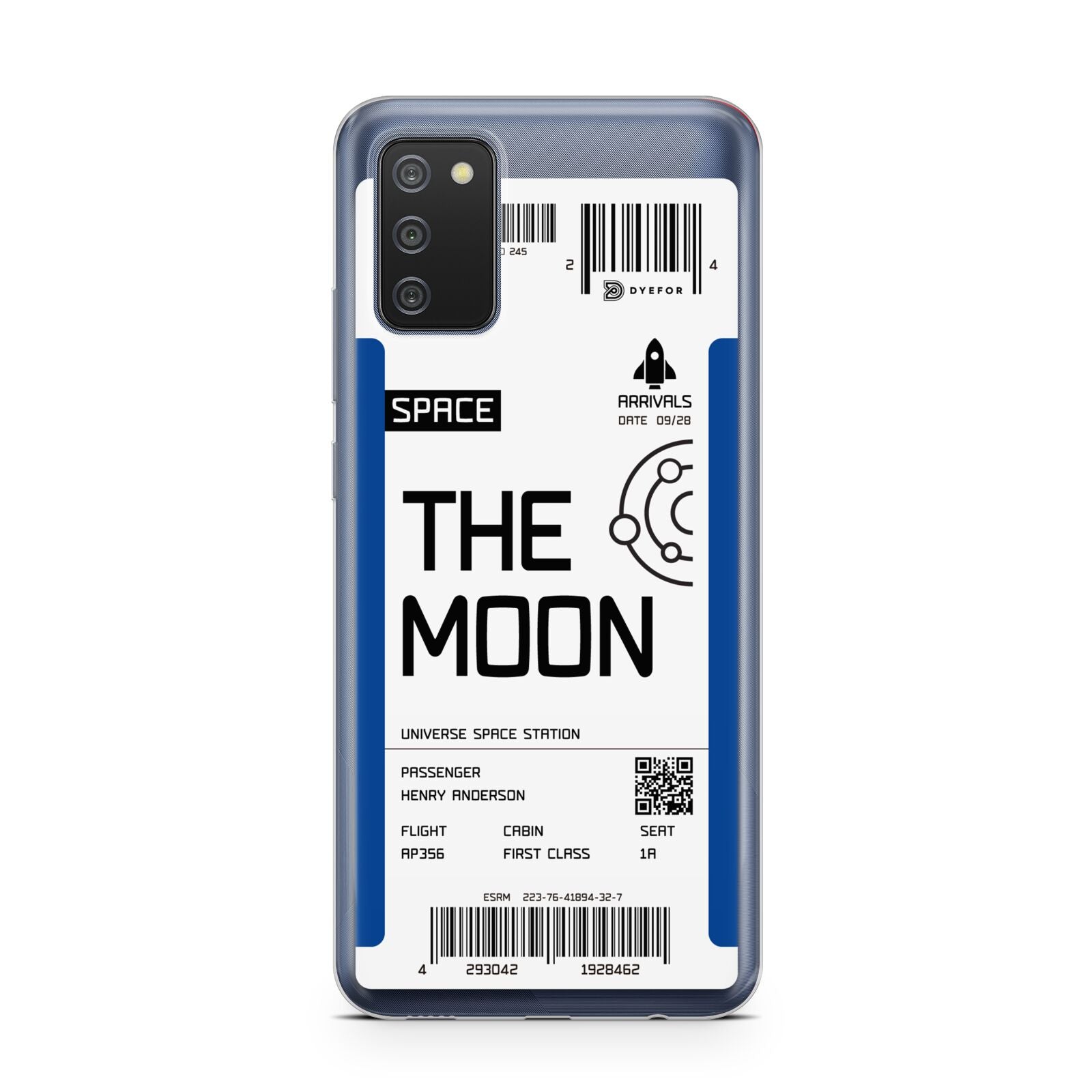 The Moon Boarding Pass Samsung A02s Case