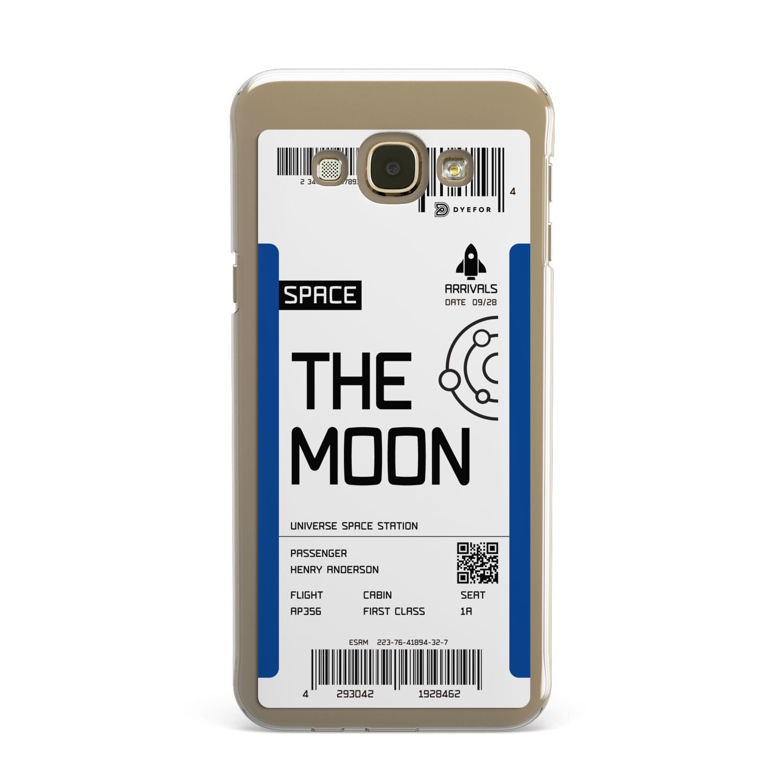 The Moon Boarding Pass Samsung Galaxy A8 Case