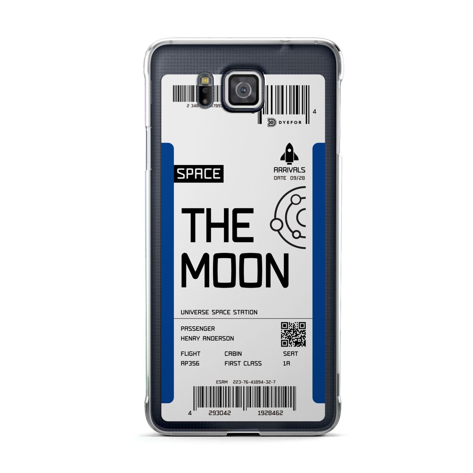 The Moon Boarding Pass Samsung Galaxy Alpha Case