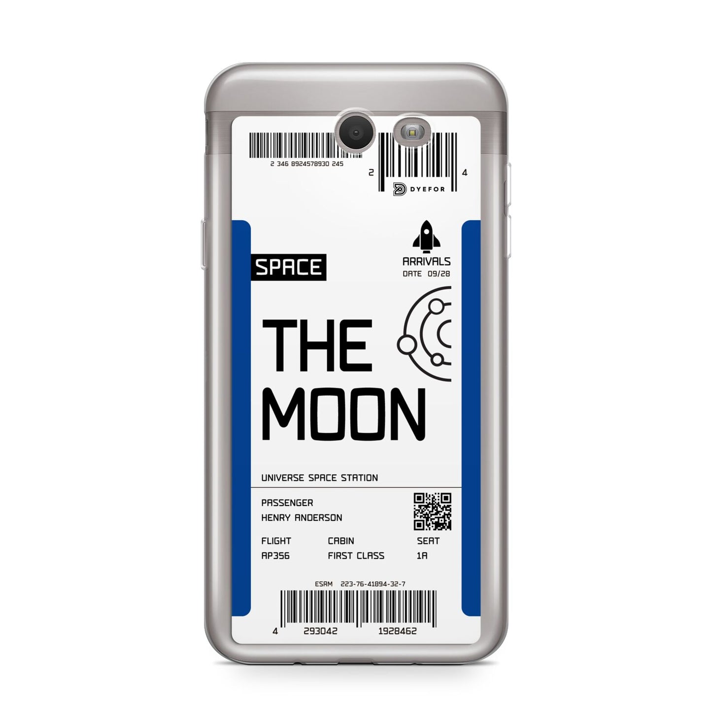 The Moon Boarding Pass Samsung Galaxy J7 2017 Case