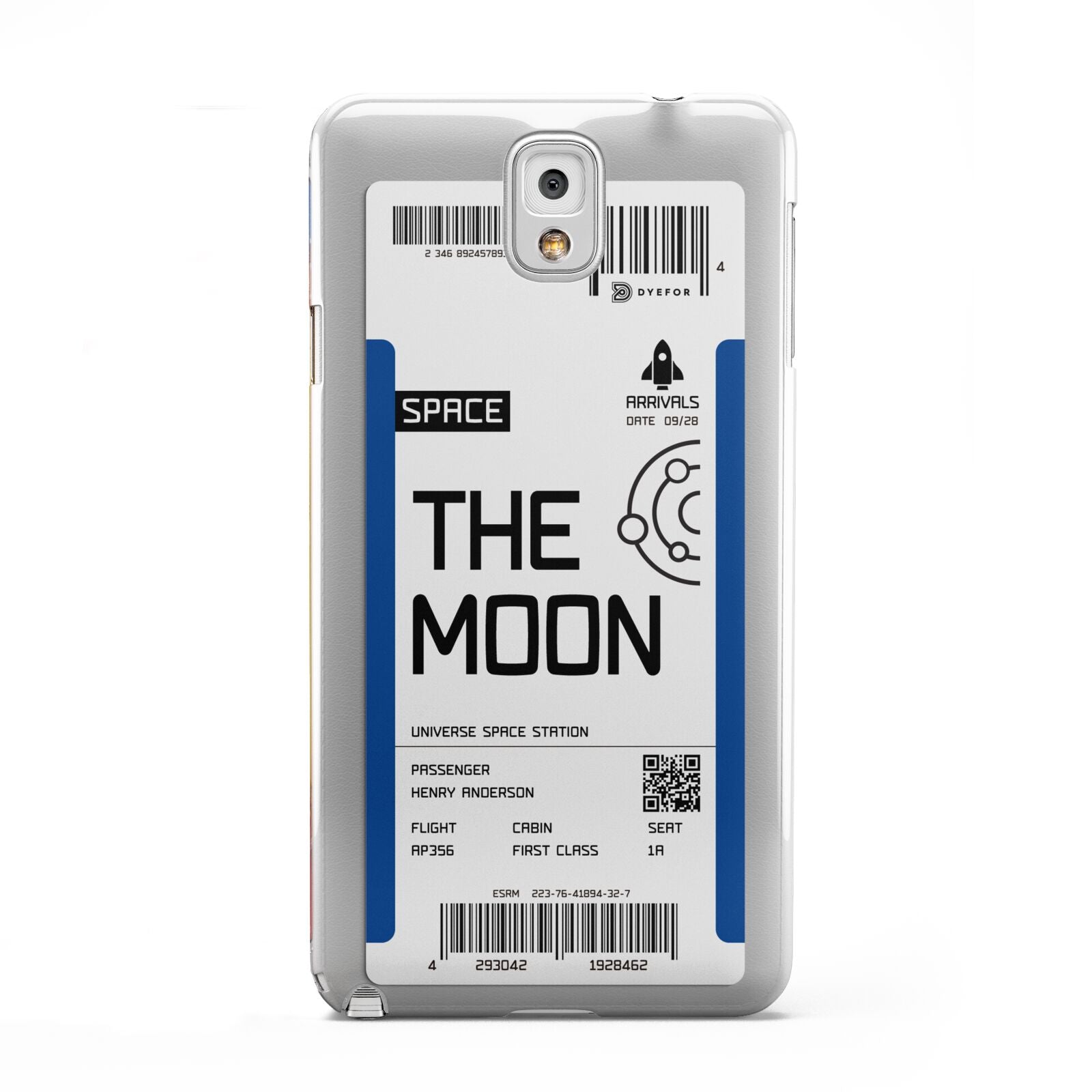 The Moon Boarding Pass Samsung Galaxy Note 3 Case