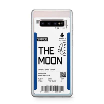 The Moon Boarding Pass Samsung Galaxy S10 Case