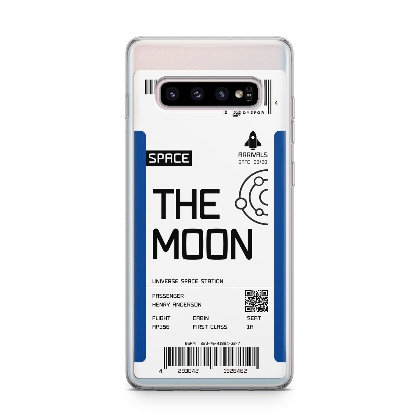 The Moon Boarding Pass Samsung Galaxy S10 Plus Case