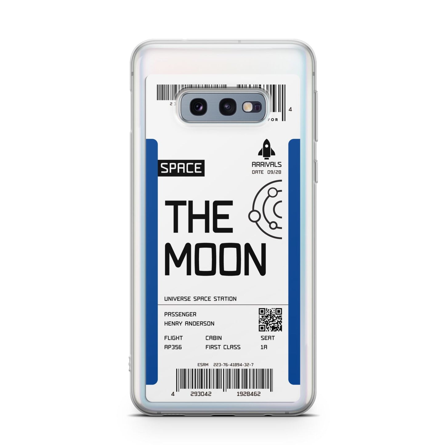 The Moon Boarding Pass Samsung Galaxy S10E Case