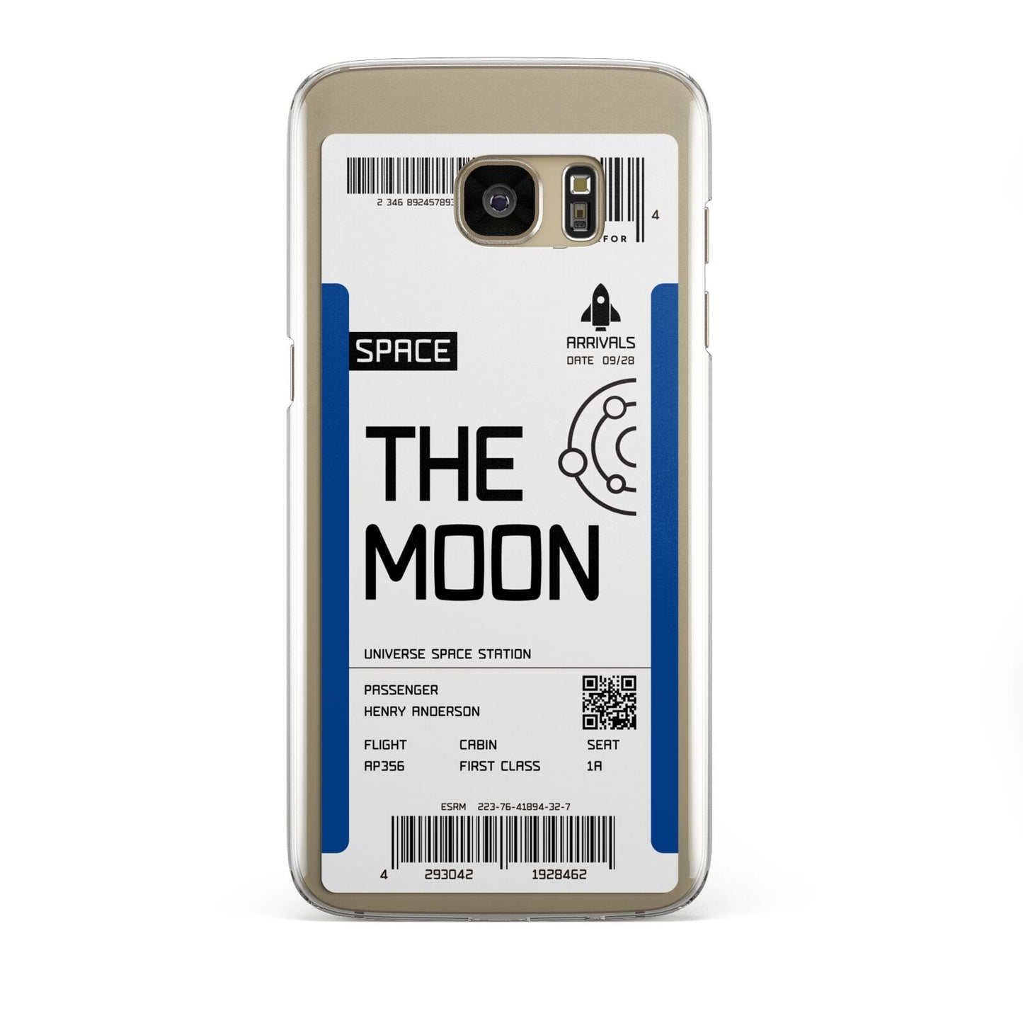 The Moon Boarding Pass Samsung Galaxy S7 Edge Case