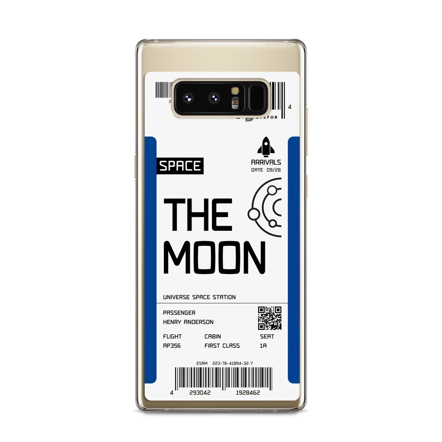 The Moon Boarding Pass Samsung Galaxy S8 Case