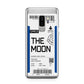 The Moon Boarding Pass Samsung Galaxy S9 Plus Case on Silver phone