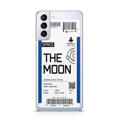 The Moon Boarding Pass Samsung S21 Plus Case