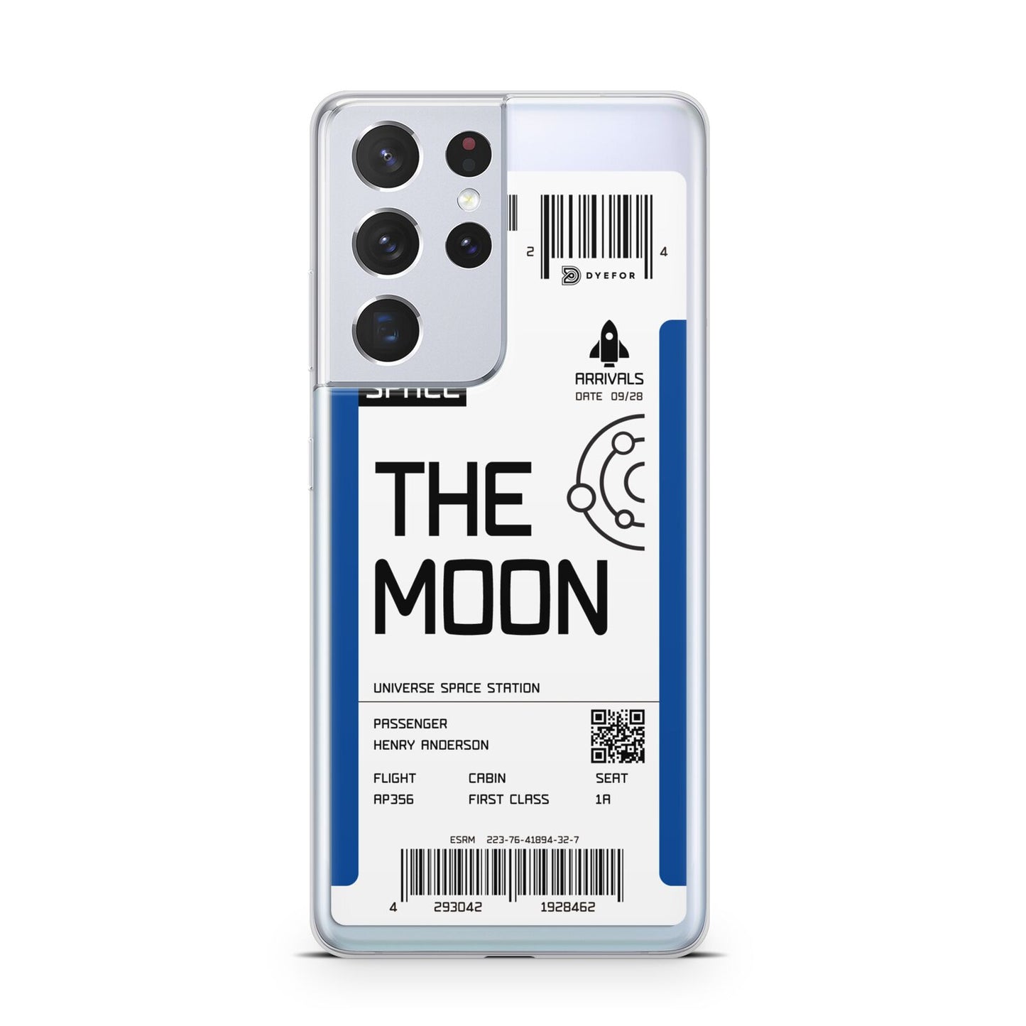 The Moon Boarding Pass Samsung S21 Ultra Case