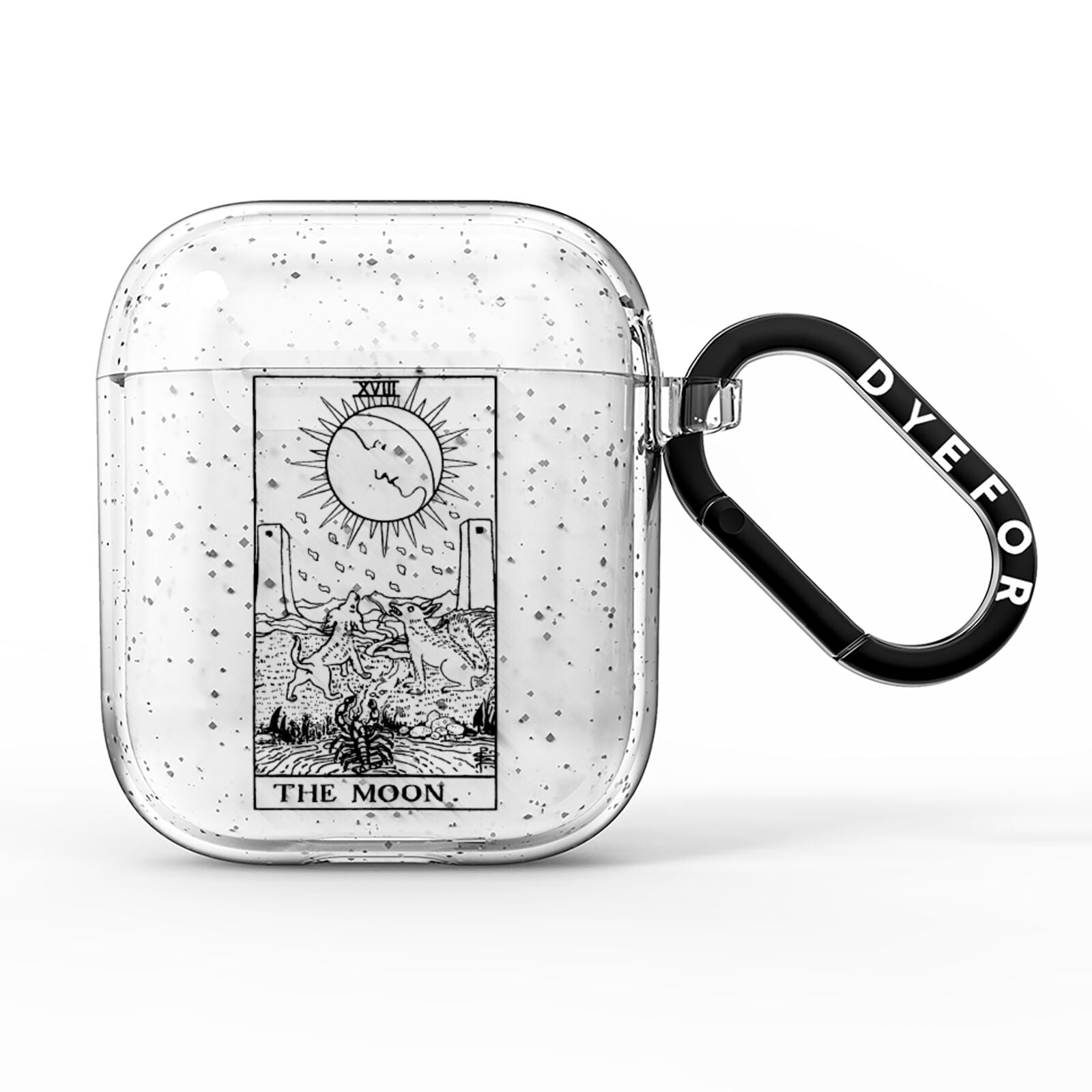 The Moon Monochrome AirPods Glitter Case