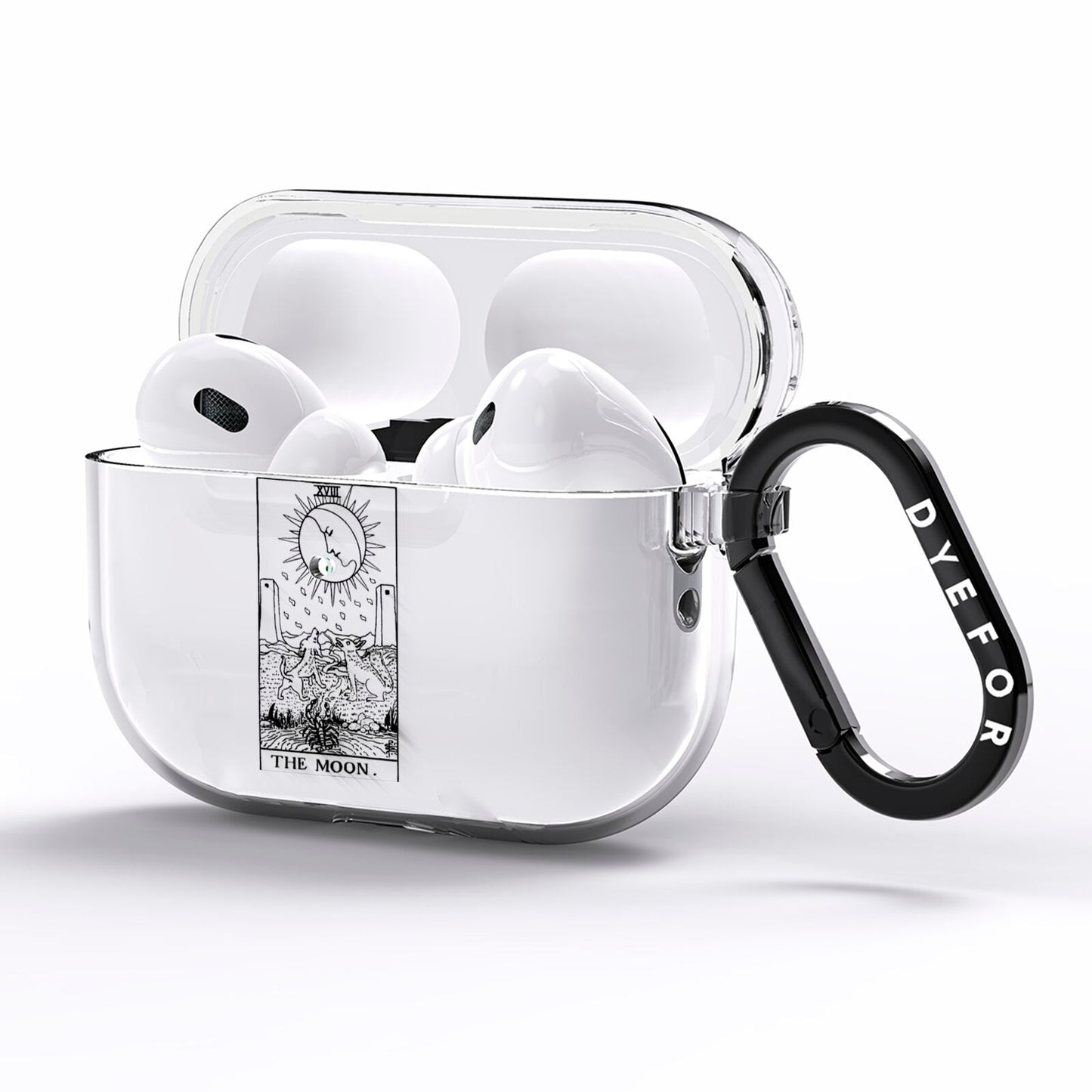 The Moon Monochrome AirPods Pro Clear Case Side Image