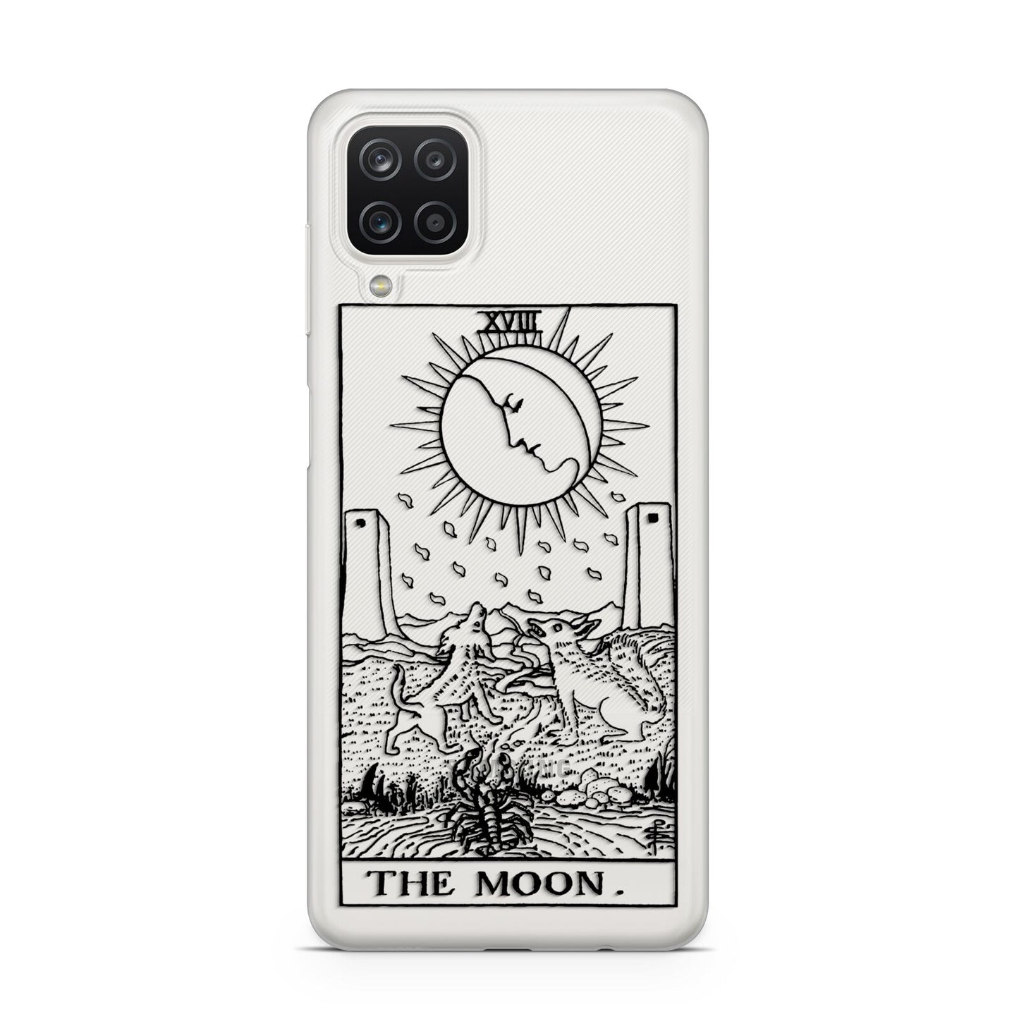 The Moon Monochrome Samsung A12 Case