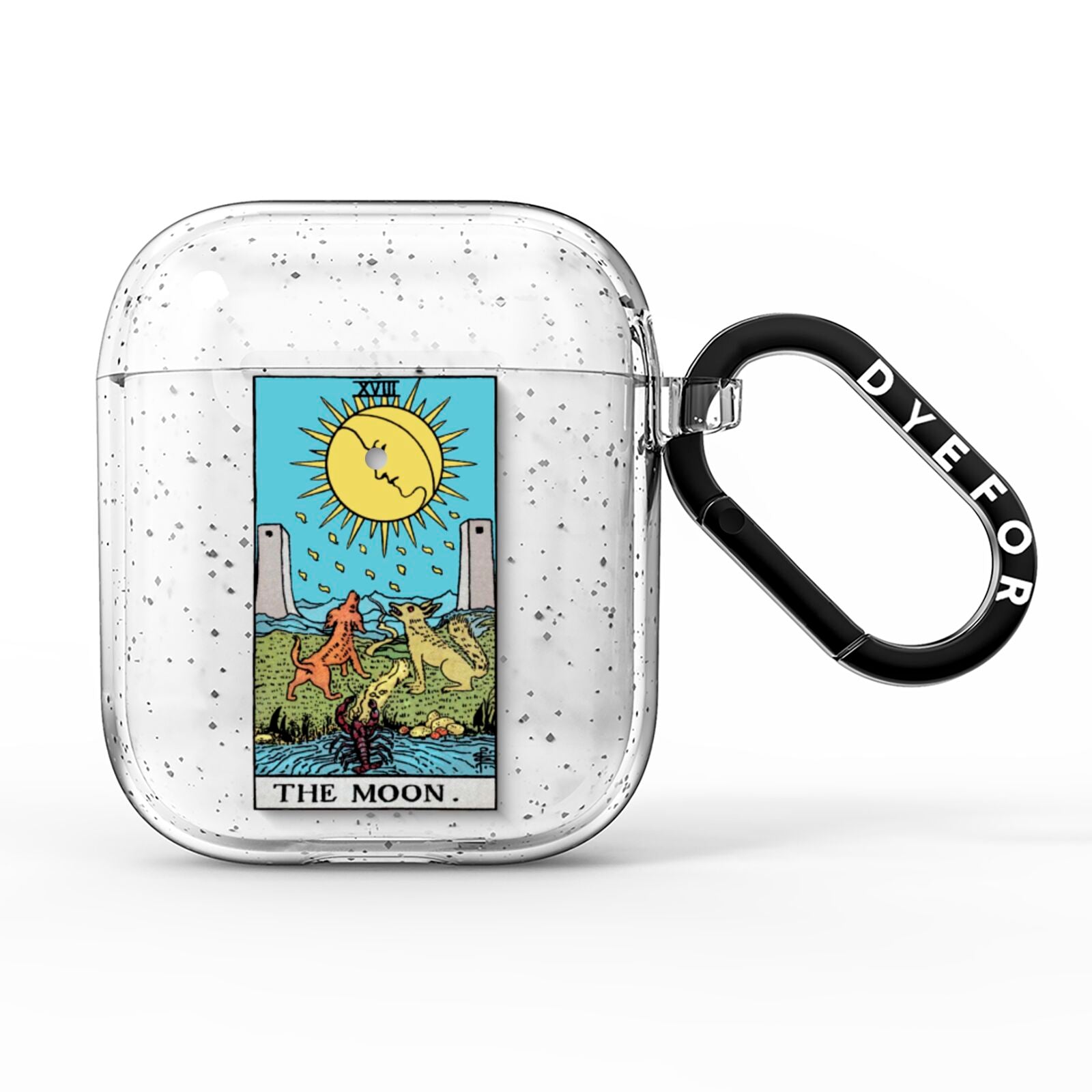 The Moon Tarot Card AirPods Glitter Case