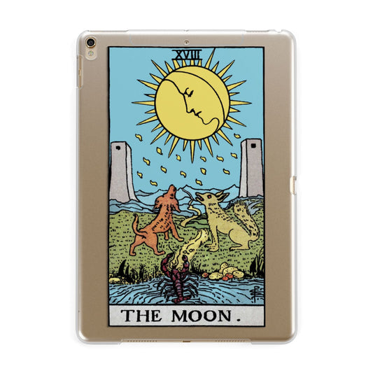 The Moon Tarot Card Apple iPad Gold Case