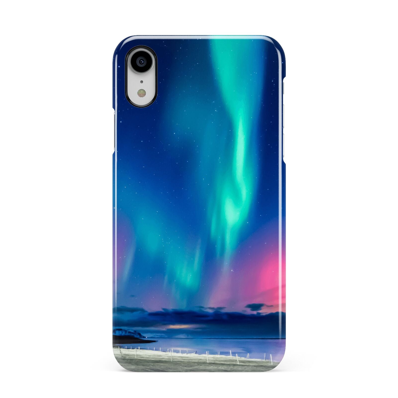 The Northern Lights Apple iPhone XR White 3D Snap Case