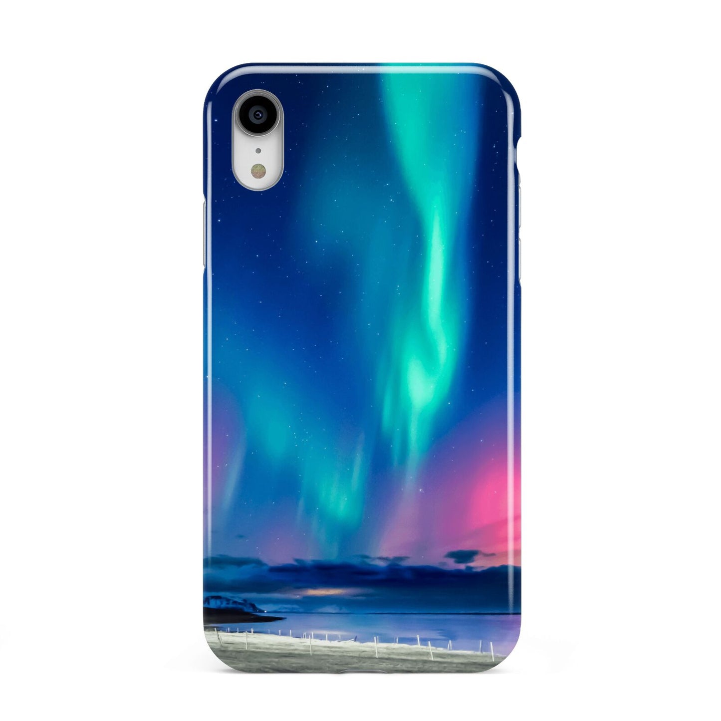 The Northern Lights Apple iPhone XR White 3D Tough Case