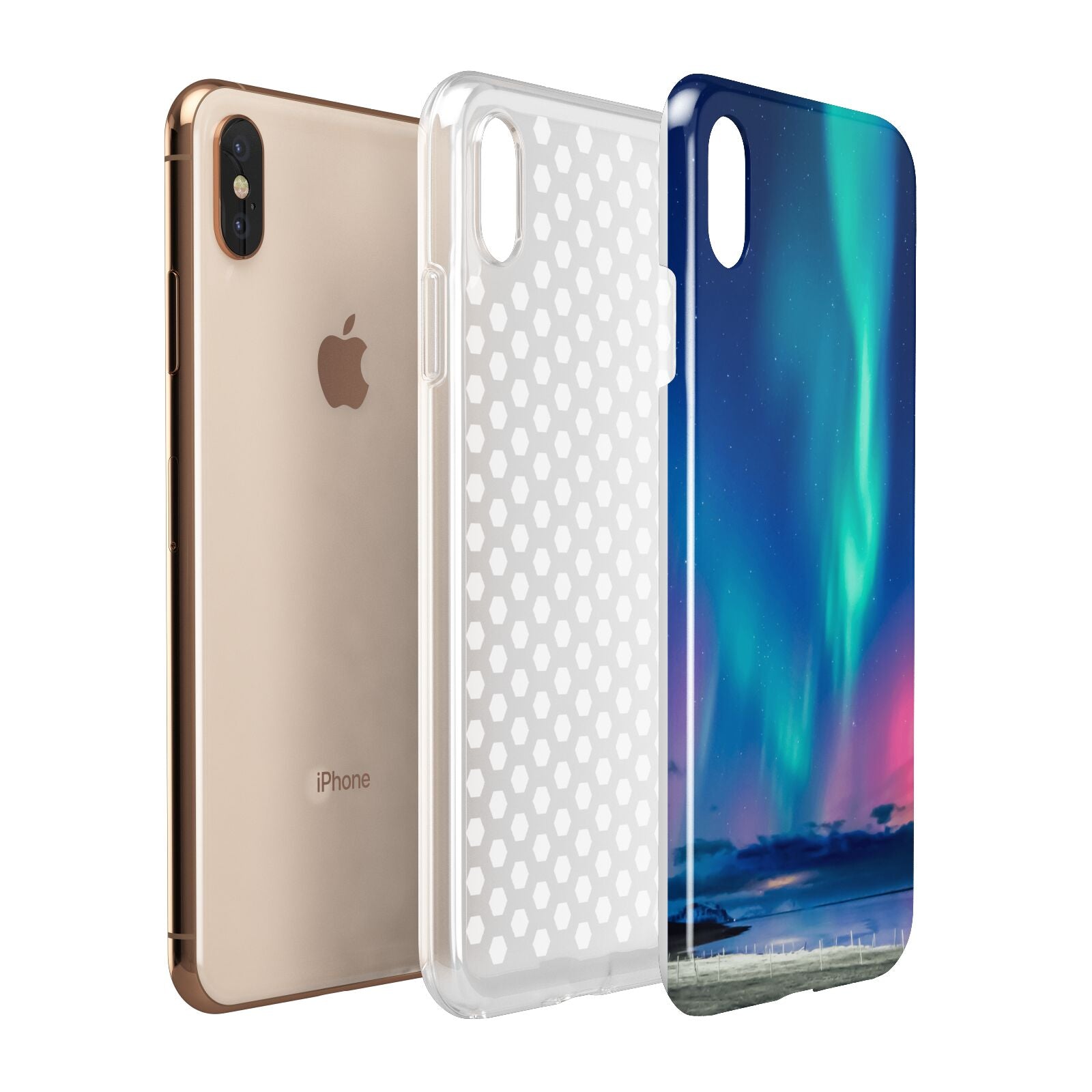 The Northern Lights Apple iPhone Xs Max 3D Tough Case Expanded View