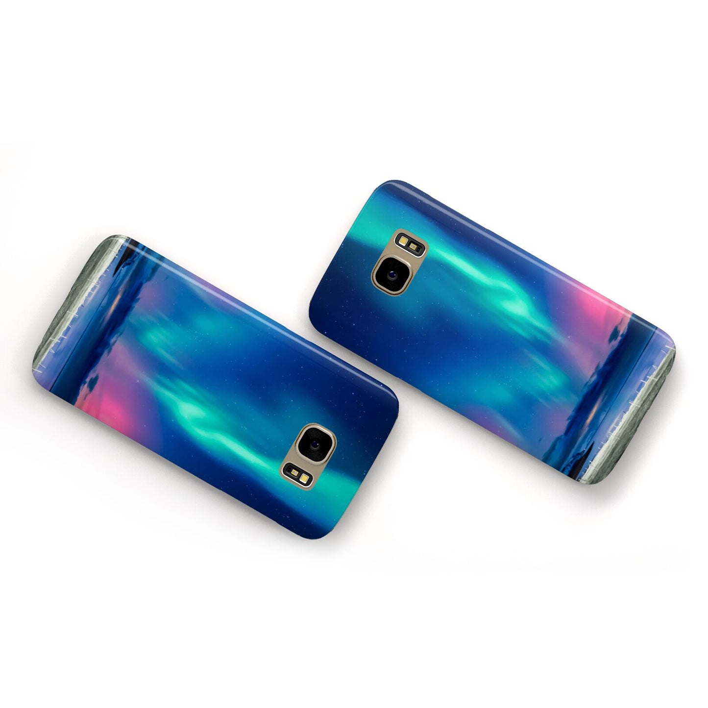 The Northern Lights Samsung Galaxy Case Flat Overview