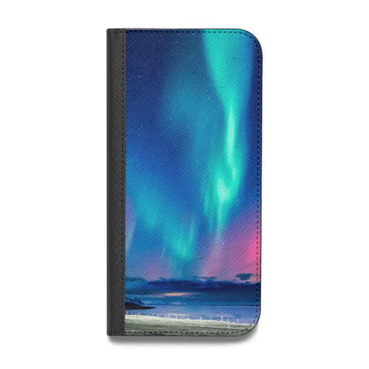 The Northern Lights Vegan Leather Flip iPhone Case