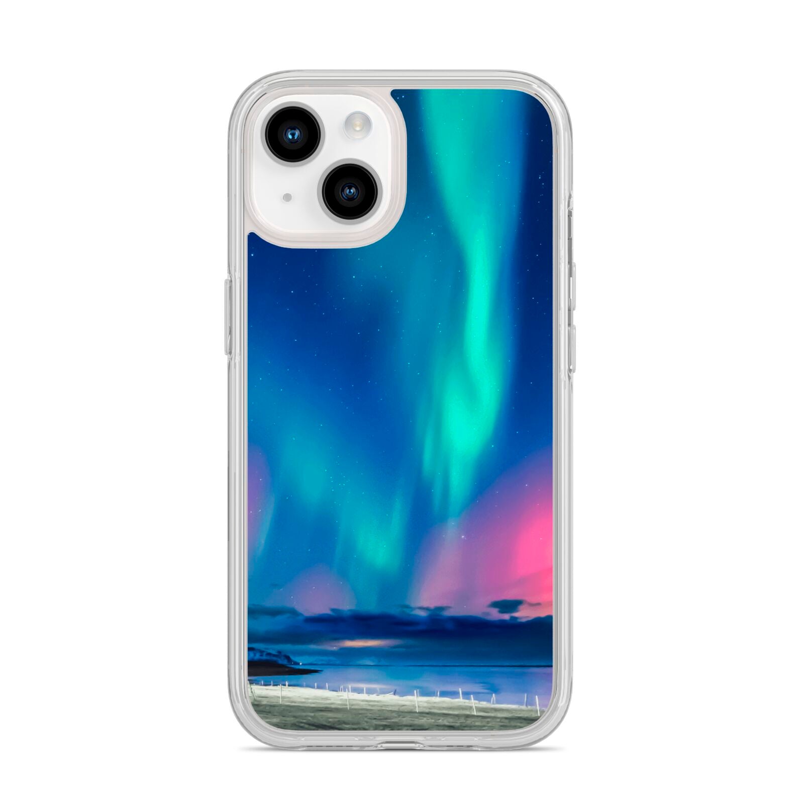 The Northern Lights iPhone 14 Clear Tough Case Starlight