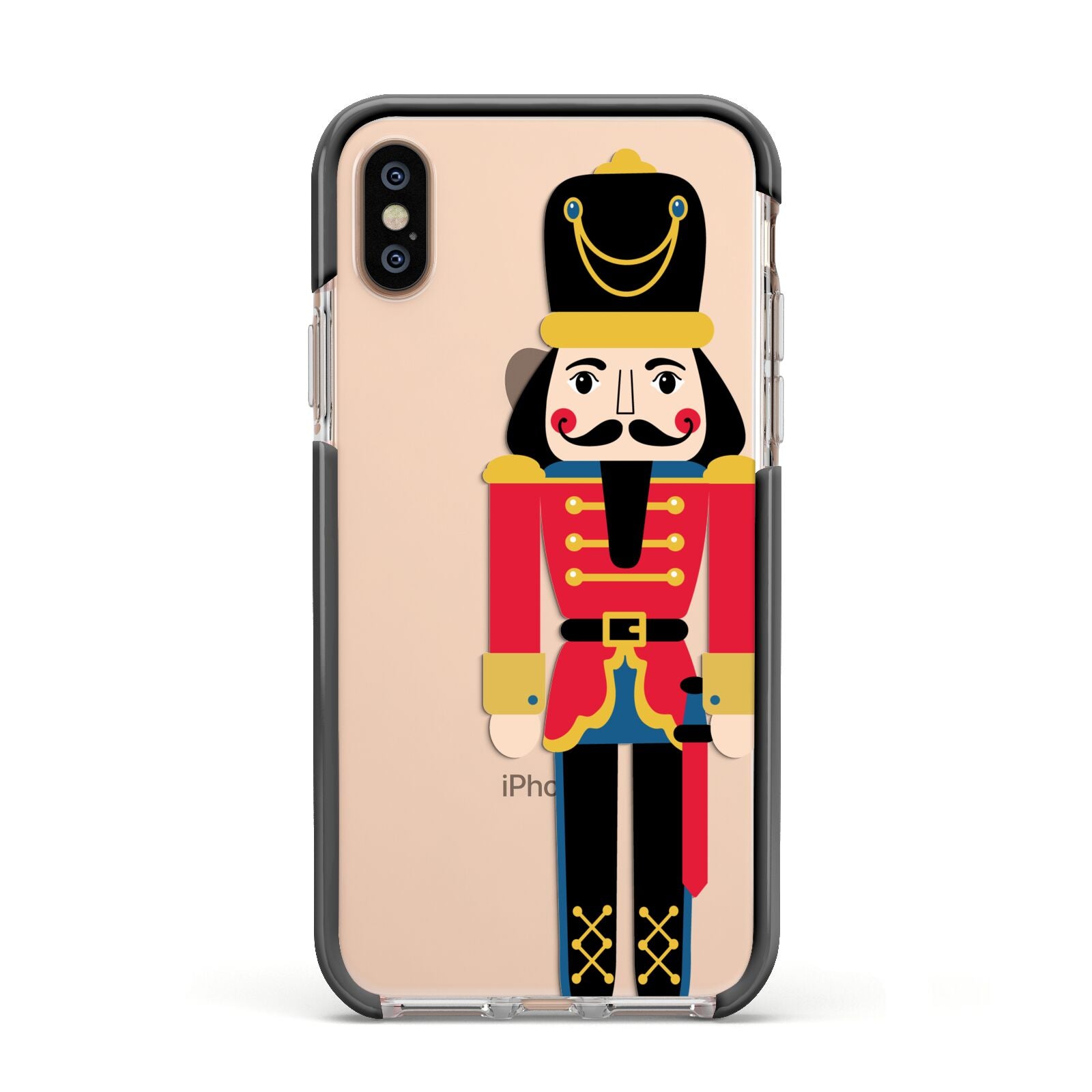 The Nutcracker Apple iPhone Xs Impact Case Black Edge on Gold Phone