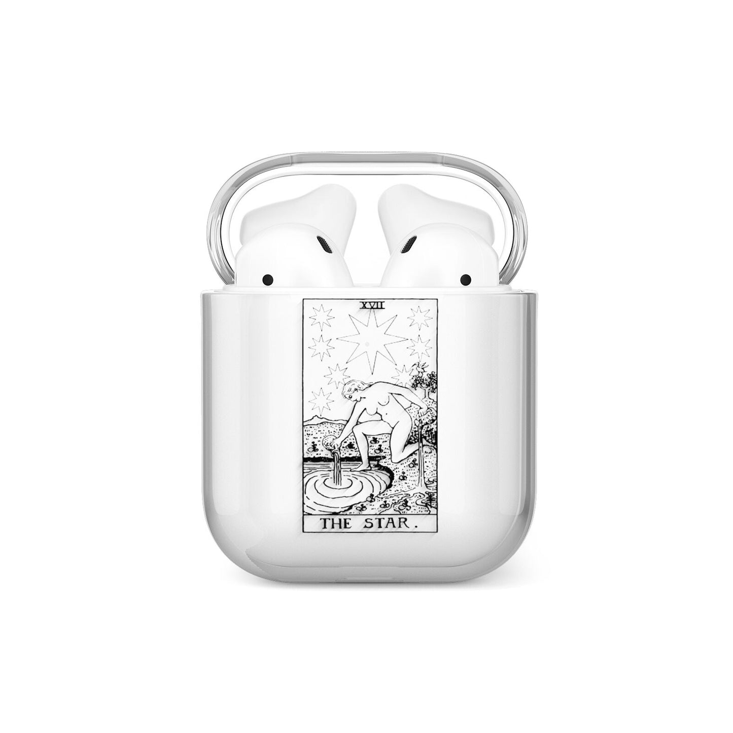 The Star Monochrome Tarot Card AirPods Case