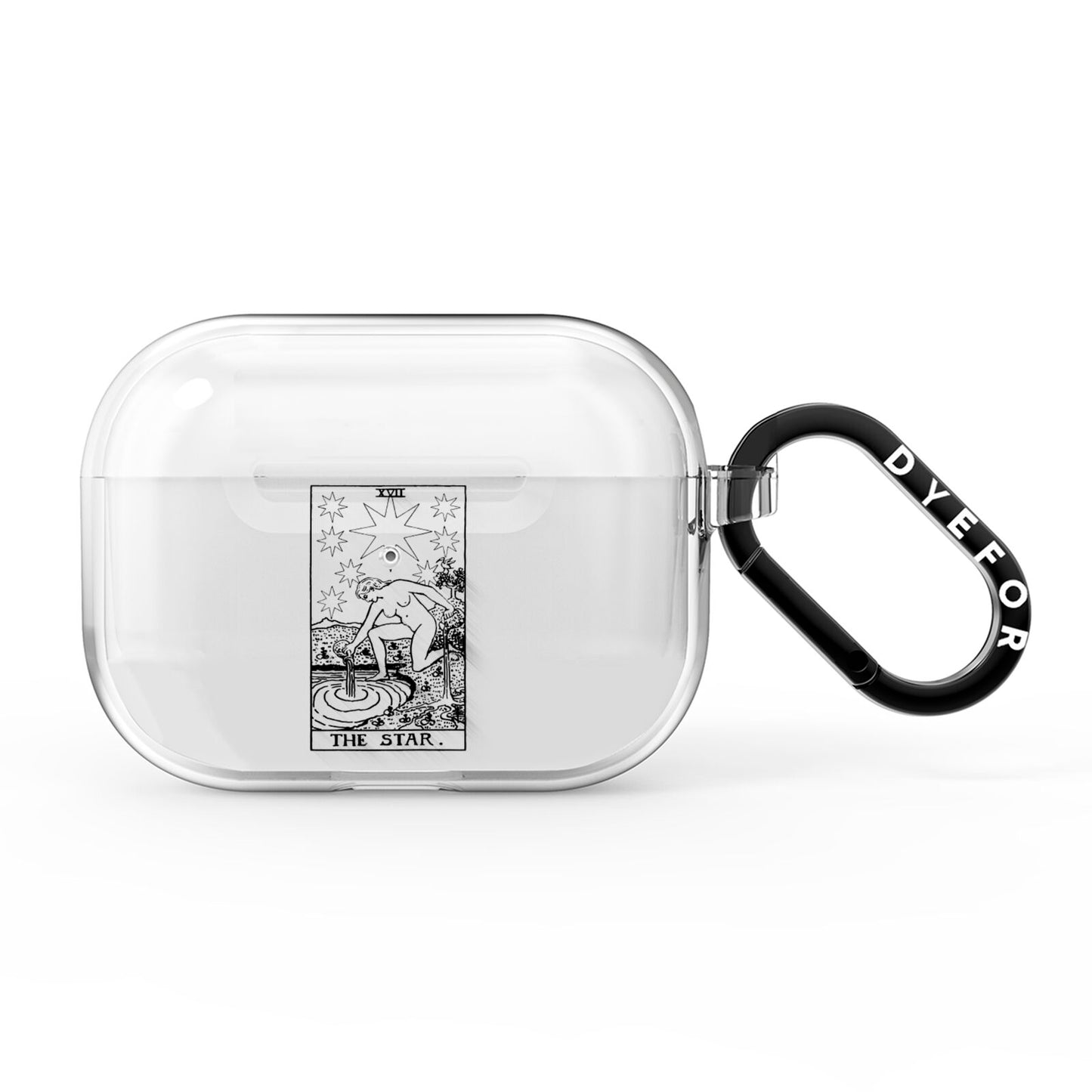 The Star Monochrome Tarot Card AirPods Pro Clear Case