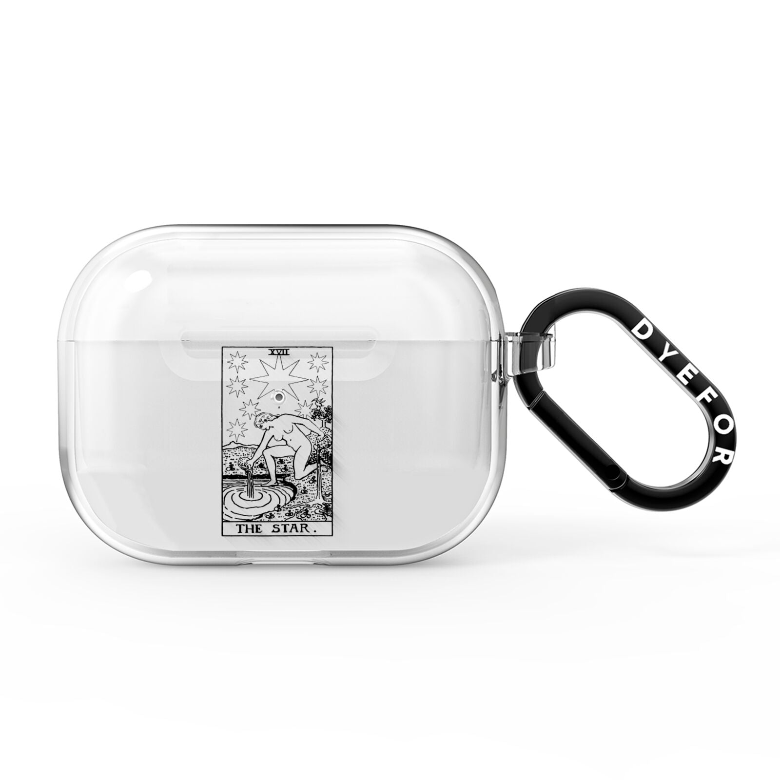 The Star Monochrome Tarot Card AirPods Pro Clear Case