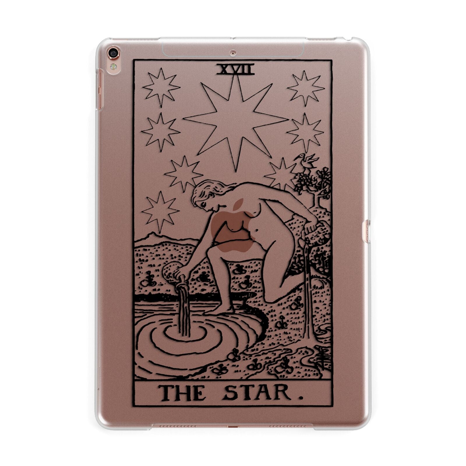 The Star Monochrome Tarot Card Apple iPad Rose Gold Case