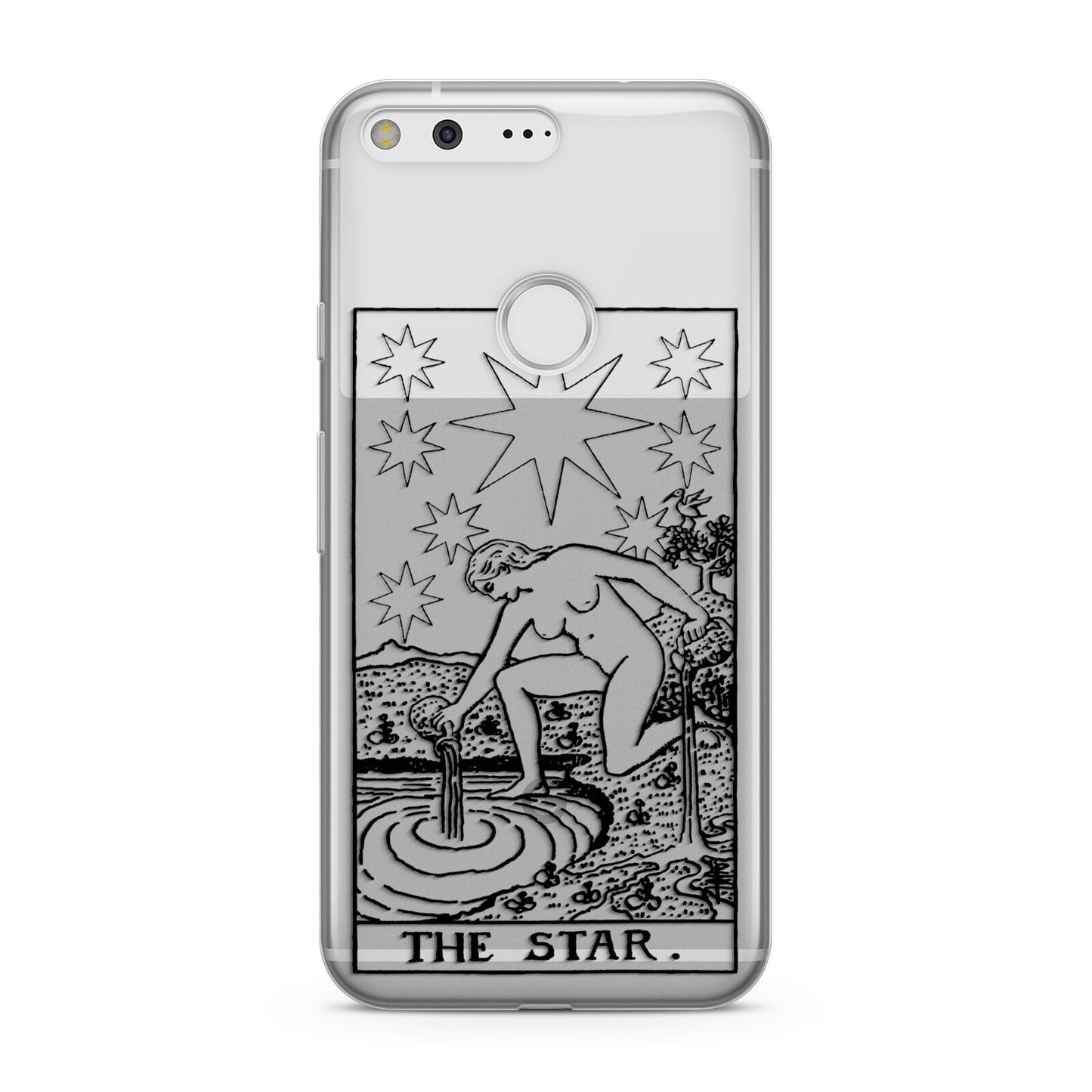 The Star Monochrome Tarot Card Google Pixel Case