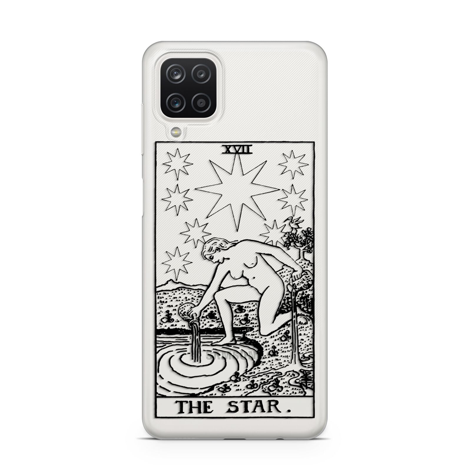 The Star Monochrome Tarot Card Samsung A12 Case