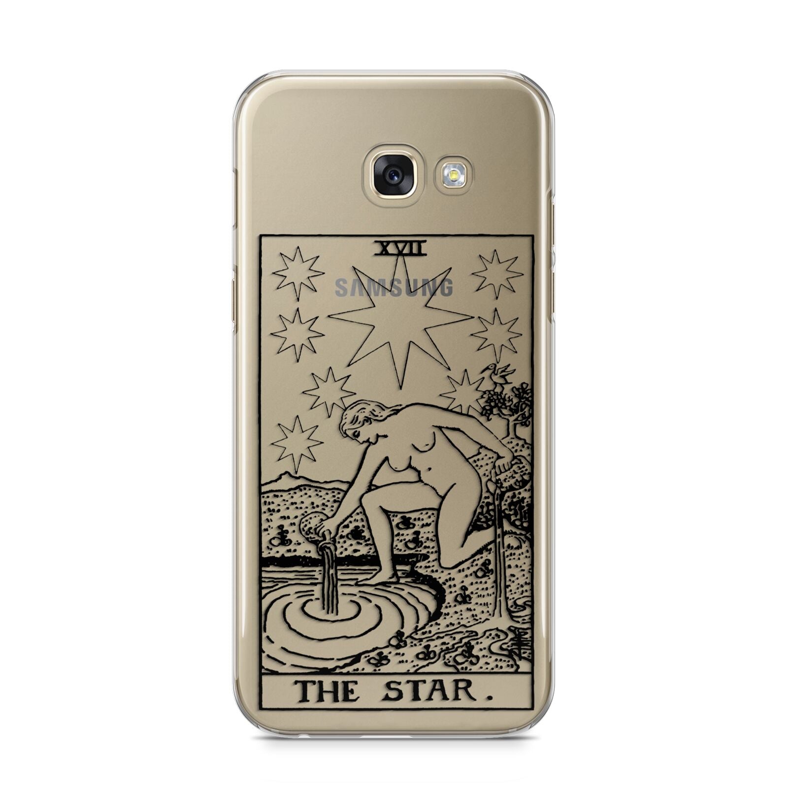 The Star Monochrome Tarot Card Samsung Galaxy A5 2017 Case on gold phone