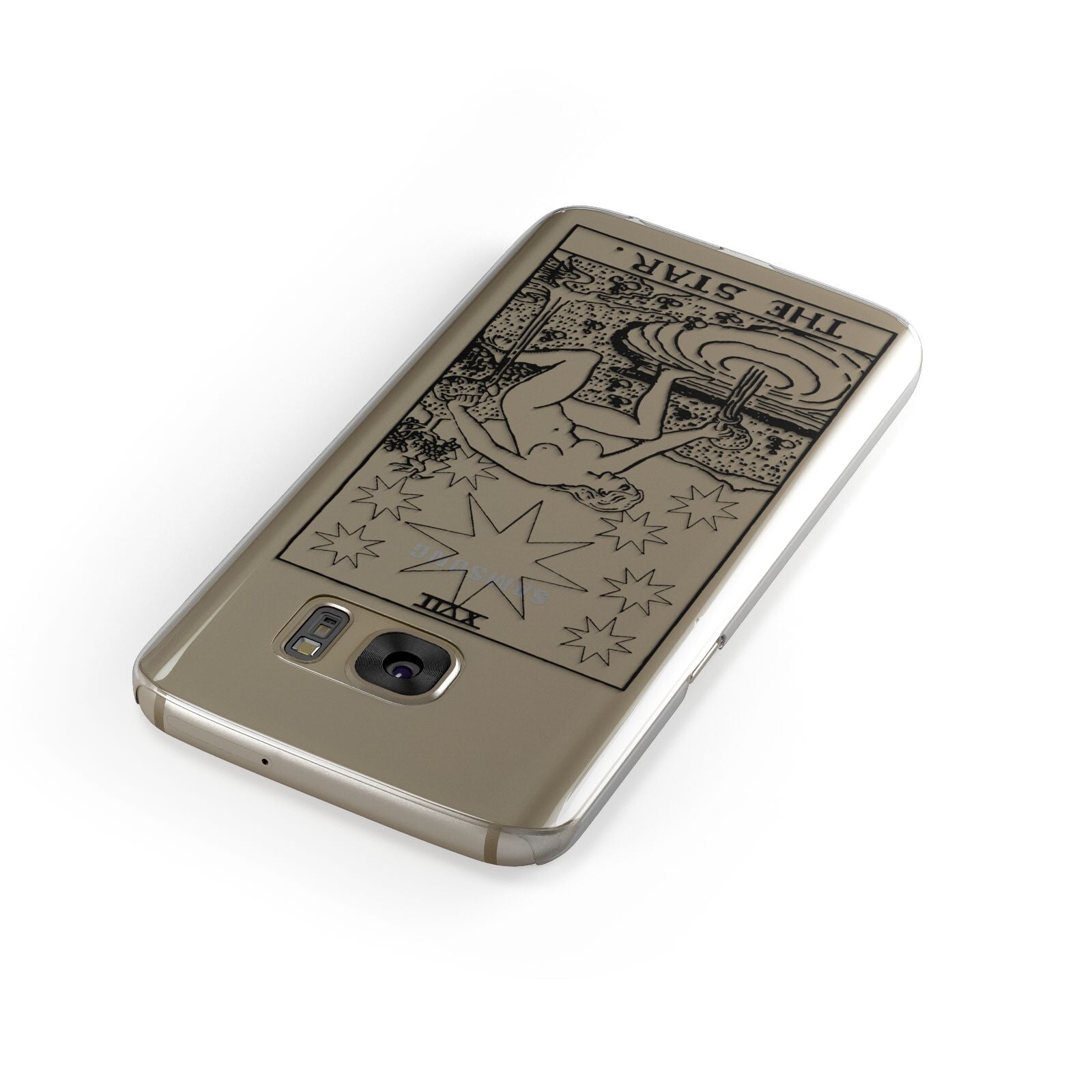 The Star Monochrome Tarot Card Samsung Galaxy Case Front Close Up