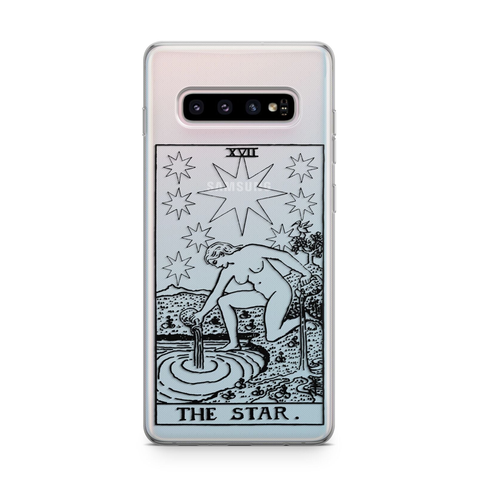 The Star Monochrome Tarot Card Samsung Galaxy S10 Plus Case